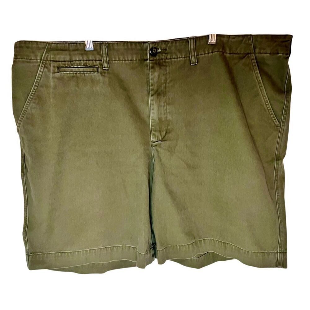 Cabela’s Casual Cotton Shorts Flat Front Regular Fit Green Men's 44